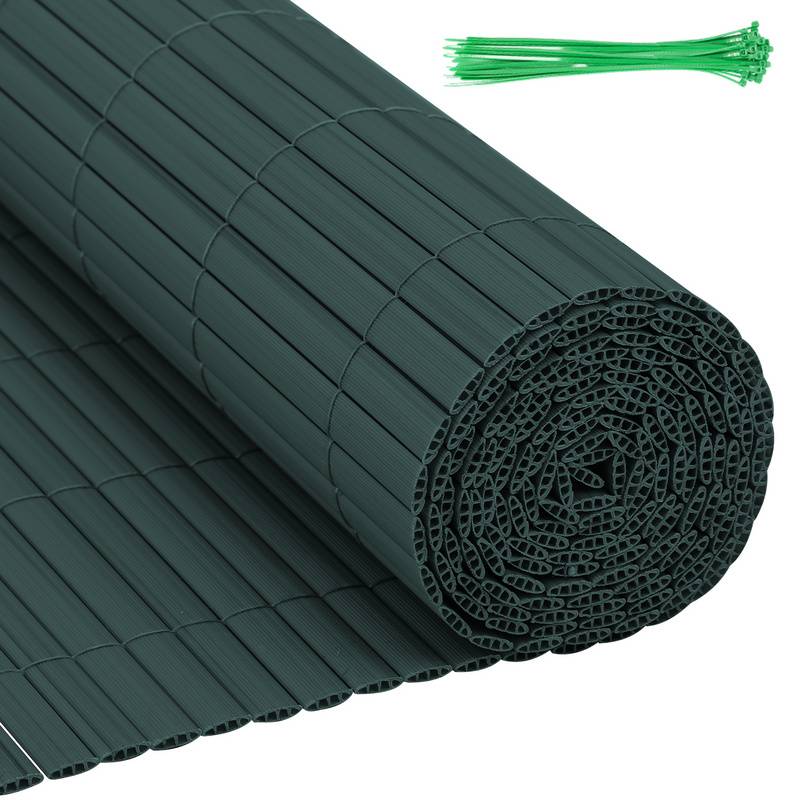 PVC Sichtschutzmatte Sichtschutzzaun Balkon Windschutz Sichtschutz für Zaun Grün 100x1000cm