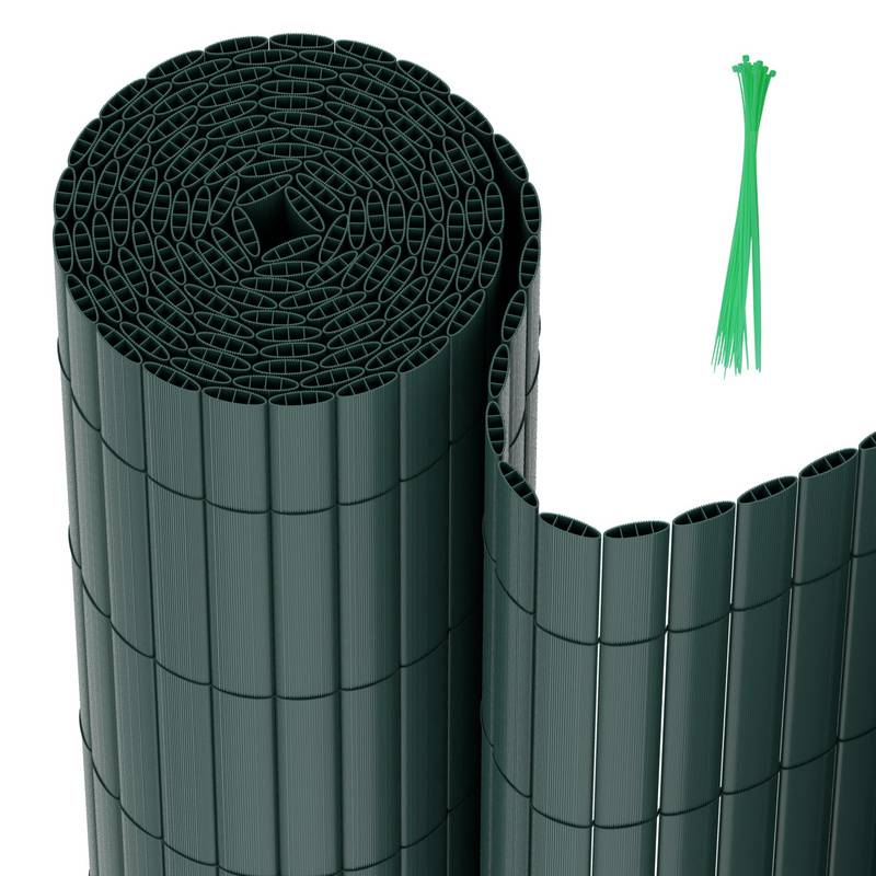 PVC Sichtschutzmatte Sichtschutzzaun Balkon Windschutz Sichtschutz für Zaun Grün 160x1000cm