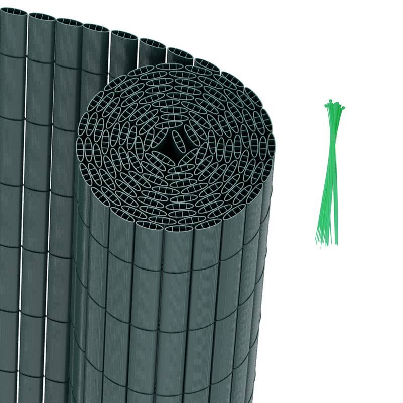 PVC Sichtschutzmatte Sichtschutzzaun Balkon Windschutz Sichtschutz für Zaun Grün 120x800cm