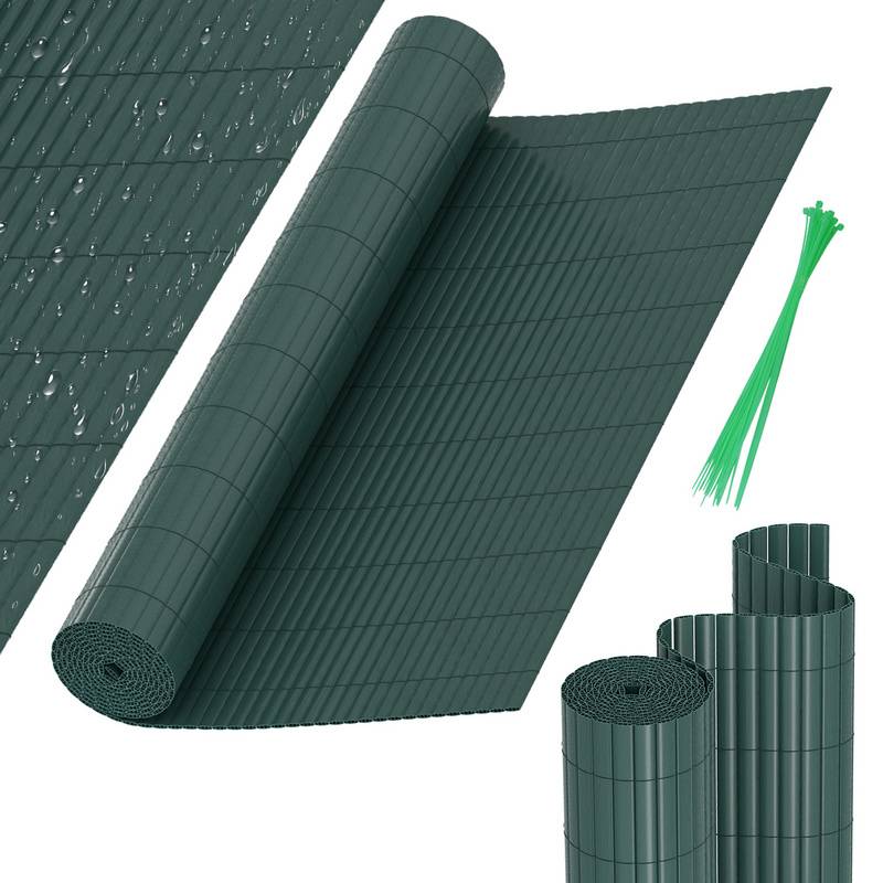 PVC Sichtschutzmatte Sichtschutzzaun Balkon Windschutz Sichtschutz für Zaun Grün 120x900cm