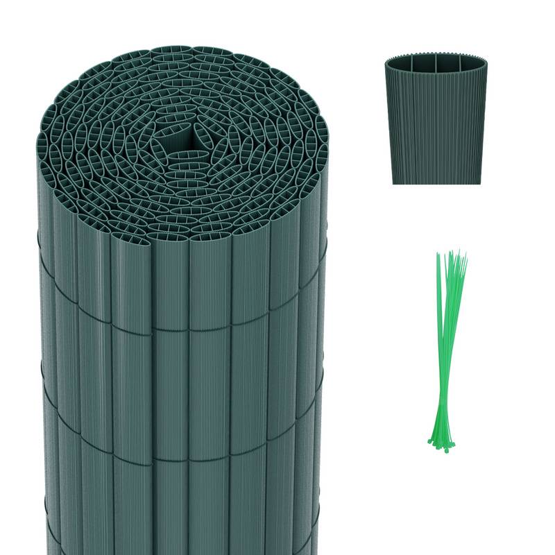 PVC Sichtschutzmatte Sichtschutzzaun Balkon Windschutz Sichtschutz für Zaun Grün 180x700cm