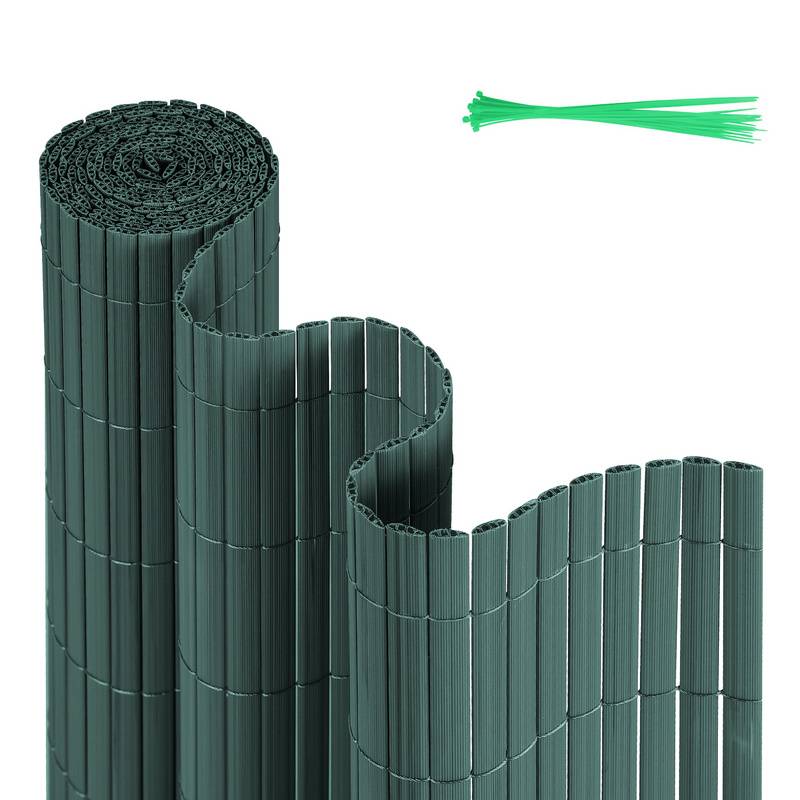 PVC Sichtschutzmatte Sichtschutzzaun Balkon Windschutz Sichtschutz für Zaun Grün 140x800cm