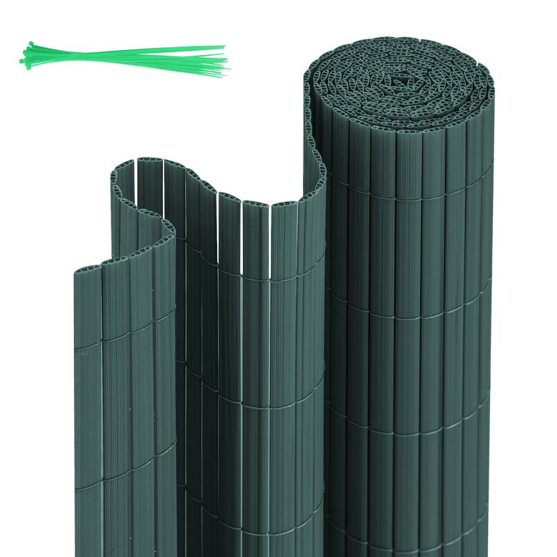 PVC Sichtschutzmatte Sichtschutzzaun Sichtschutz für Zaun Balkon Grün 0,9 x 3m