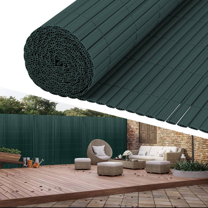 PVC Sichtschutzmatte Sichtschutzzaun Balkon Windschutz Sichtschutz für Zaun Grün 100x700cm