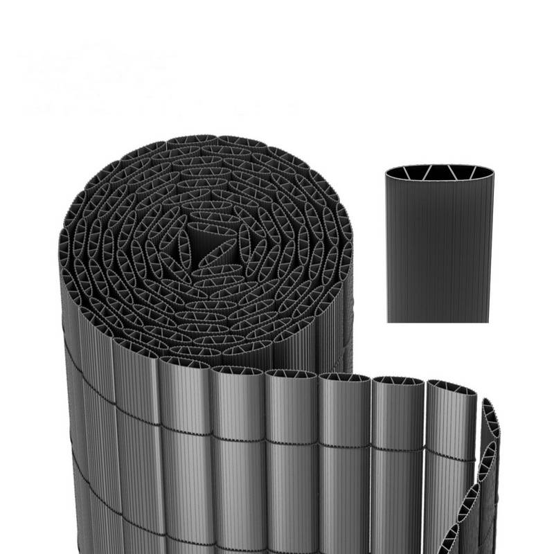 PVC Sichtschutzmatte Sichtschutzzaun Sichtschutz für Zaun Garten Wetterfest Grau 80x1000cm