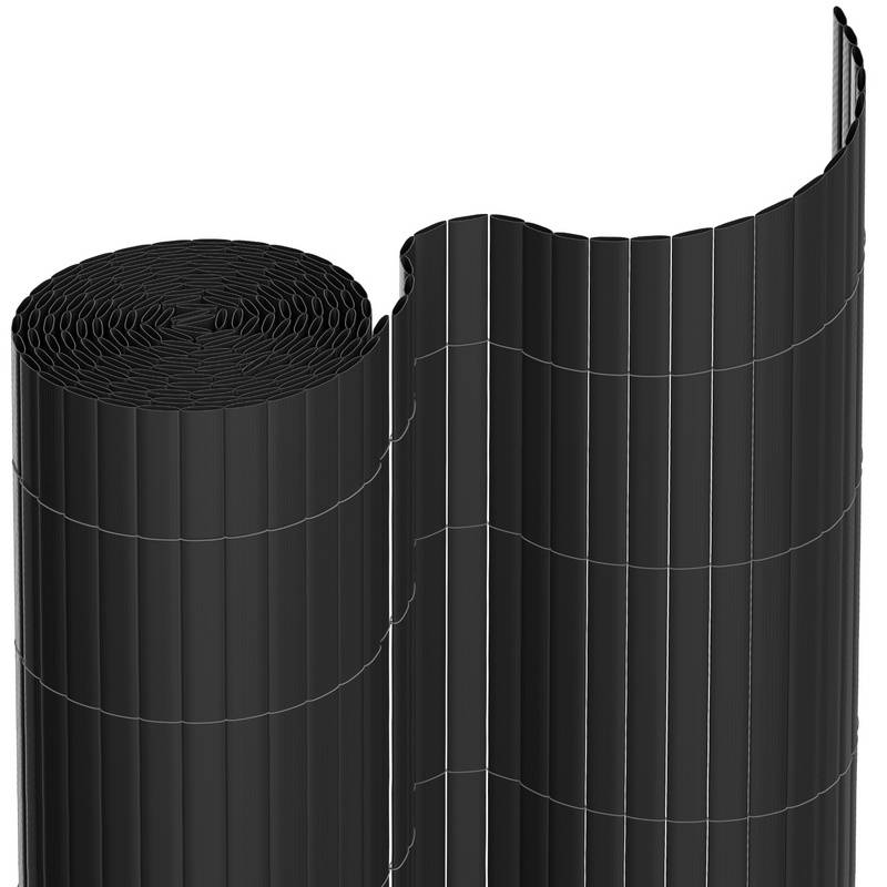 PVC Sichtschutzmatte Sichtschutzzaun Balkonsichtschutz Windschutz Sichtschutz für Zaun Balkon grau 90 x 400 cm
