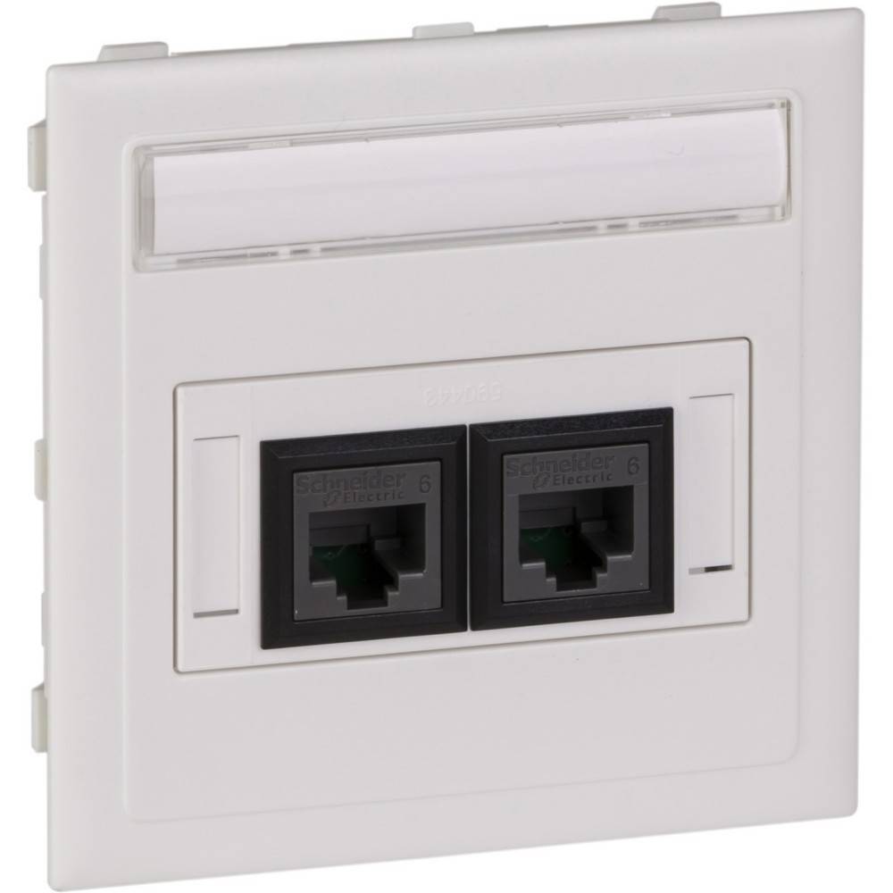 Schneider Electric Anschlusssatz flach weiß 5974206