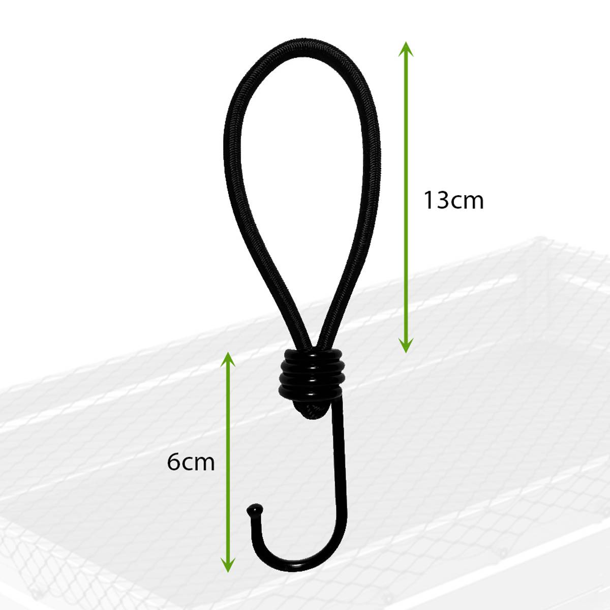 25 Stk. Spanngummi 13cm Expander mit Haken 5mm Universal Ladungssicherung für Planen und Anhängernetz