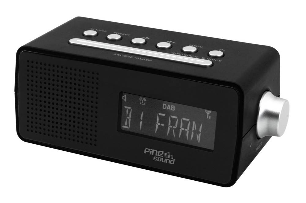 Finesound DAB+/UKW Uhrenradio FS1 sw