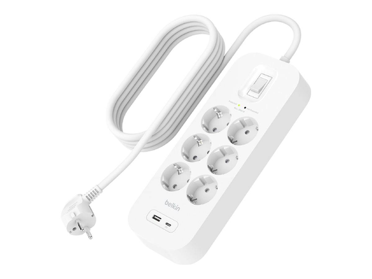 Belkin Connect - Überspannungsschutz - mit USB-C und USB-A Ports