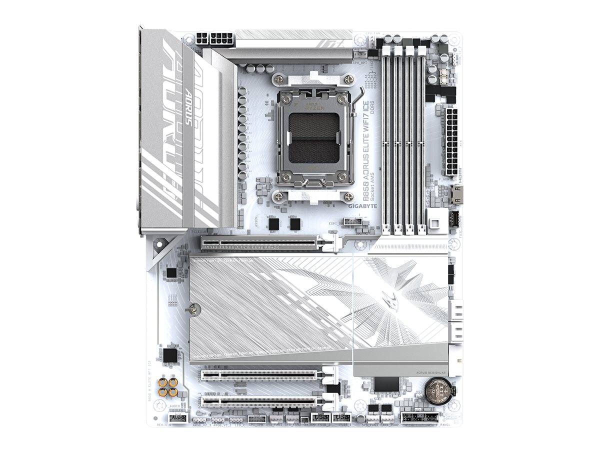 GIGABYTE - AORUS B850 ELITE WIFI7 ICE - Motherboard - ATX - Socket AM5 - AMD B850 Chipsatz - USB-C 3.2 Gen 2x2, USB-C 3.