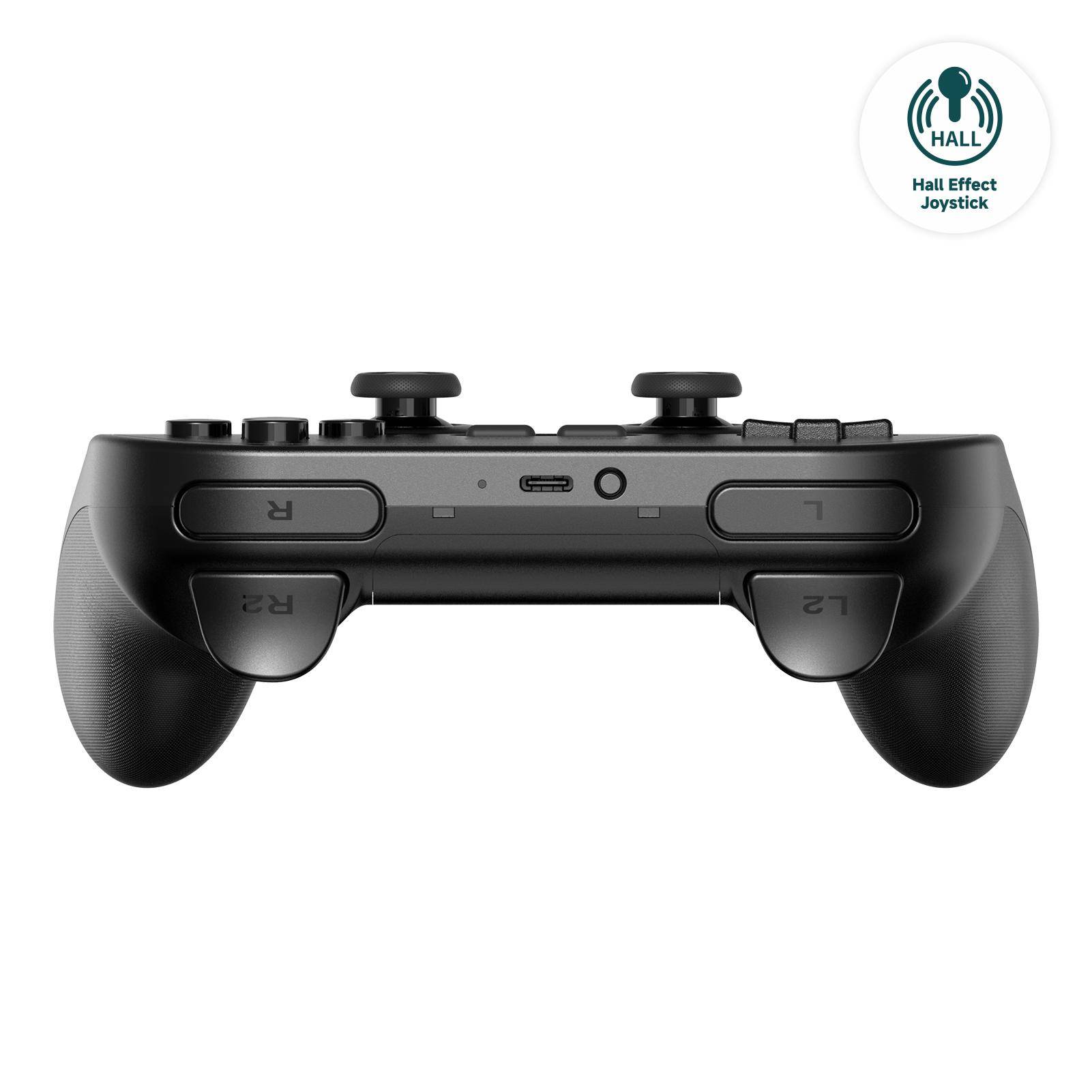 8BitDo PRO 2 Gamepad Hall-Effekt Technologie, Bluetooth USB-C, programmierbar, 1000 mAh, Schwarz