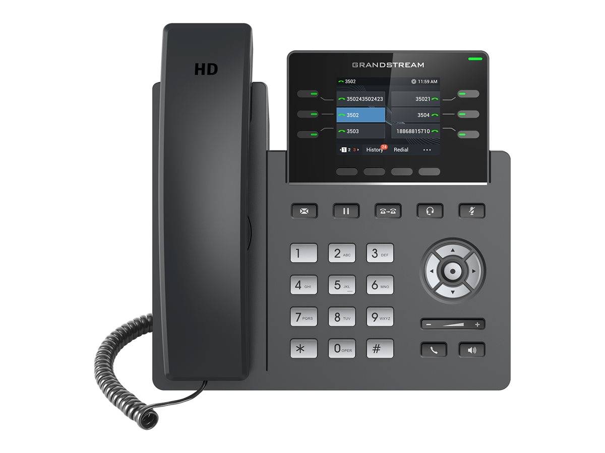 Grandstream GRP2613W - VoIP-Telefon mit Rufnummernanzeige/Anklopffunktion - IEEE 802.11a/b/g/n/ac/ax (Wi-Fi)