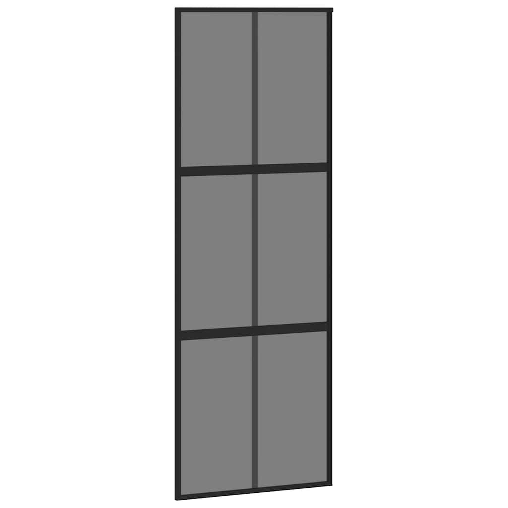 vidaXL Schiebetür mit Beschlag 76x205 cm Hartglas & Aluminium