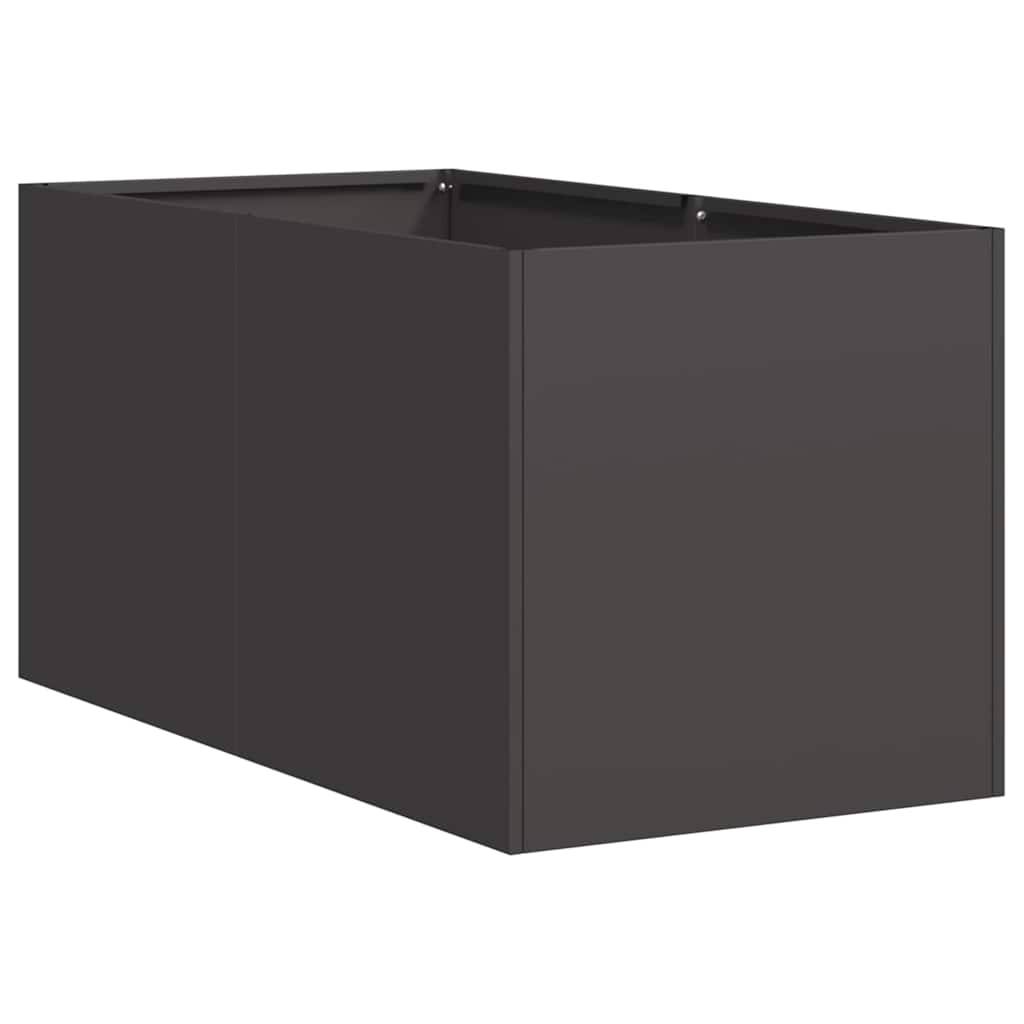 vidaXL Pflanzkübel Schwarz 40x80x40 cm Kaltgewalzter Stahl