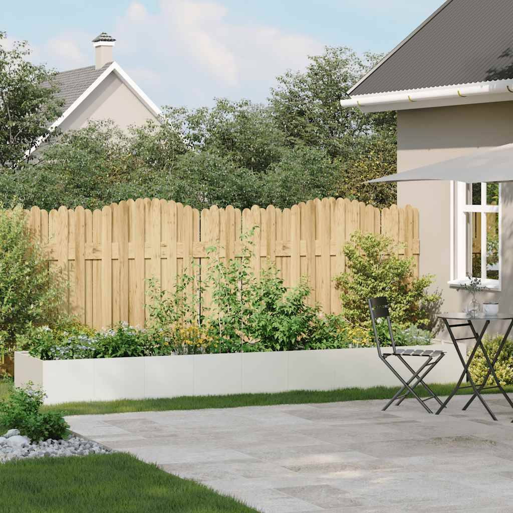 vidaXL Pflanzgefäß Weiß 360x80x40 cm Stahl