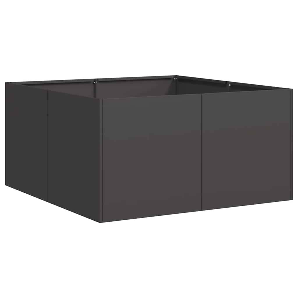 vidaXL Pflanzkübel Schwarz 80x80x40 cm Kaltgewalzter Stahl