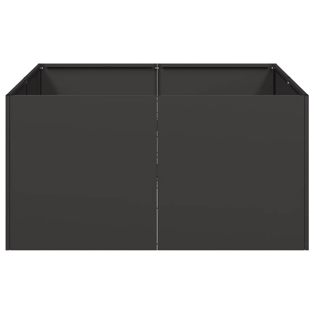 vidaXL Pflanzkübel Schwarz 80x80x40 cm Kaltgewalzter Stahl