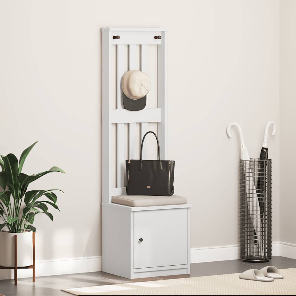 vidaXL Garderobenständer SANDNES Weiß 45x40x159,5 cm Massivholz Kiefer