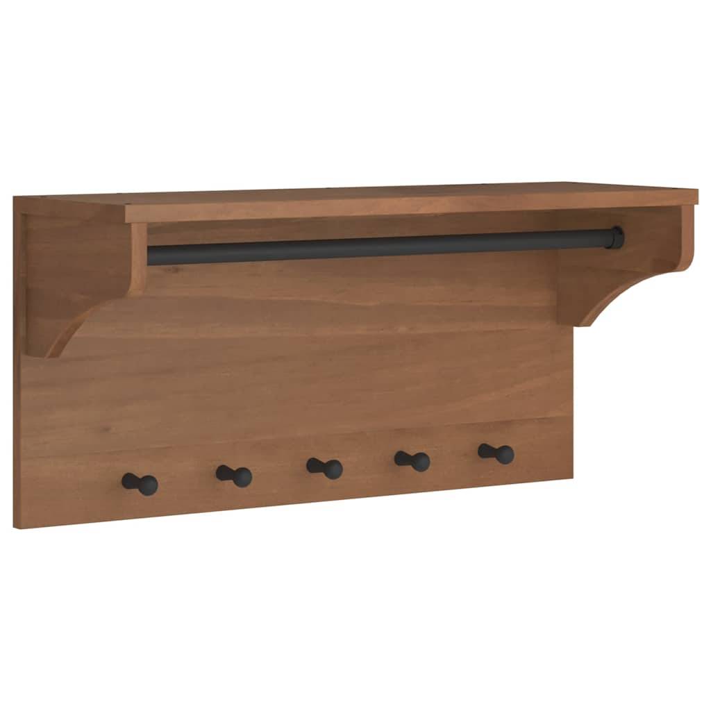 vidaXL Wandgarderobe SANDNES 87x30x42 cm Massivholz Kiefer