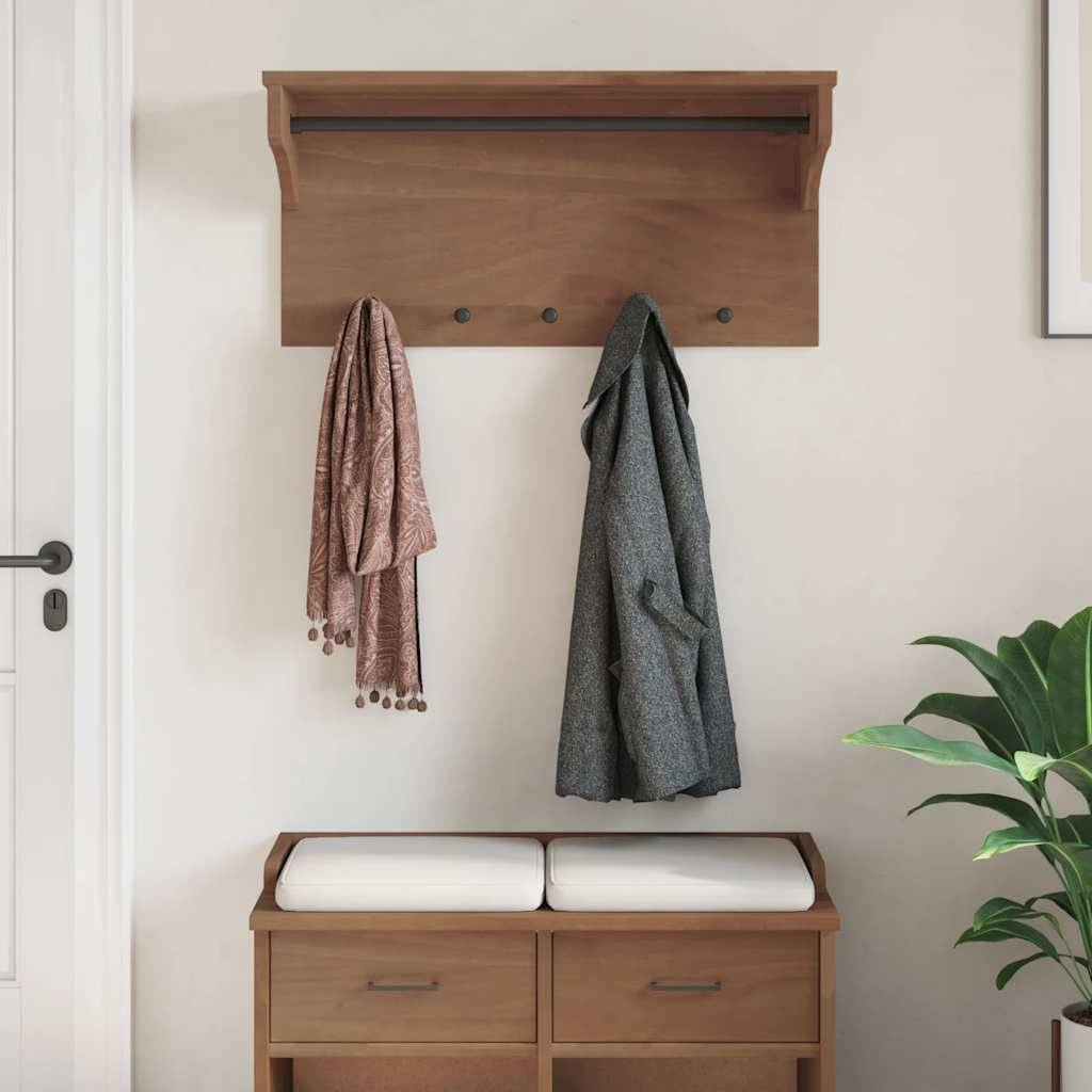 vidaXL Wandgarderobe SANDNES 87x30x42 cm Massivholz Kiefer