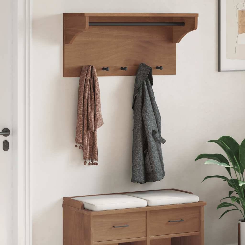 vidaXL Wandgarderobe SANDNES 87x30x42 cm Massivholz Kiefer