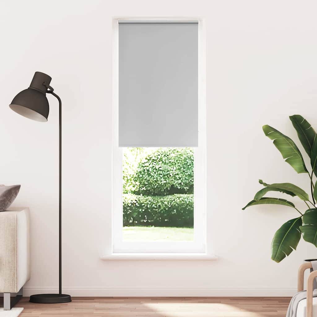 vidaXL Verdunkelungsrollo Hellgrau 85x210 cm Stoffbreite 80,7 cm
