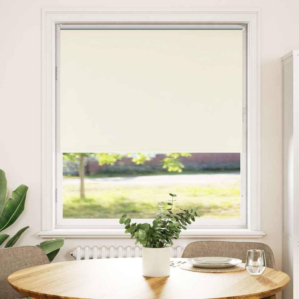 vidaXL Verdunkelungsrollo Cremeweiß 110x150cm Stoffbreite 105,7cm