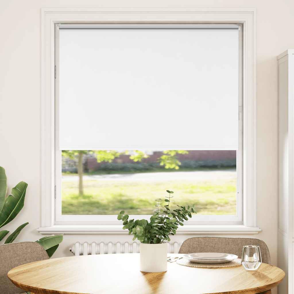 vidaXL Verdunkelungsrollo Weiß 90x150cm Stoffbreite 85,7 cm Polyester