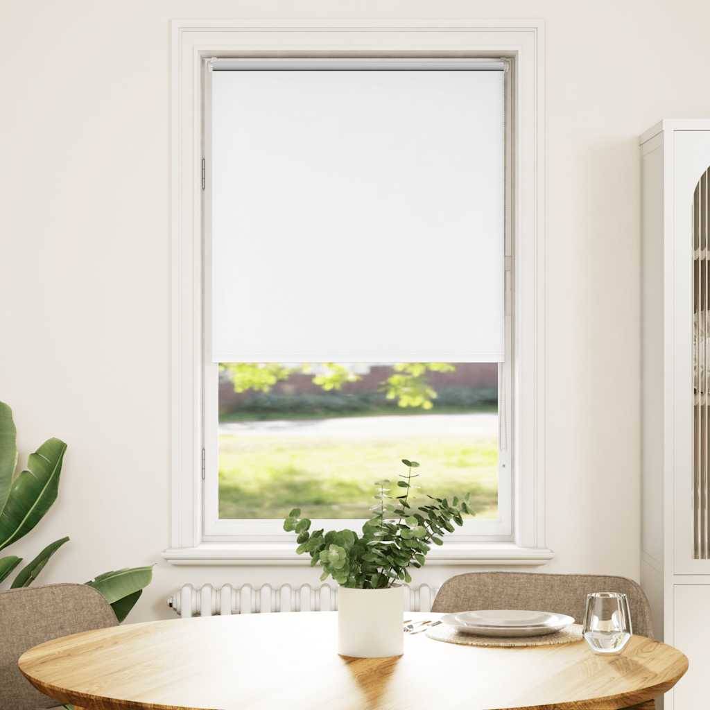 vidaXL Verdunkelungsrollo Weiß 75x130cm Stoffbreite 70,7 cm Polyester