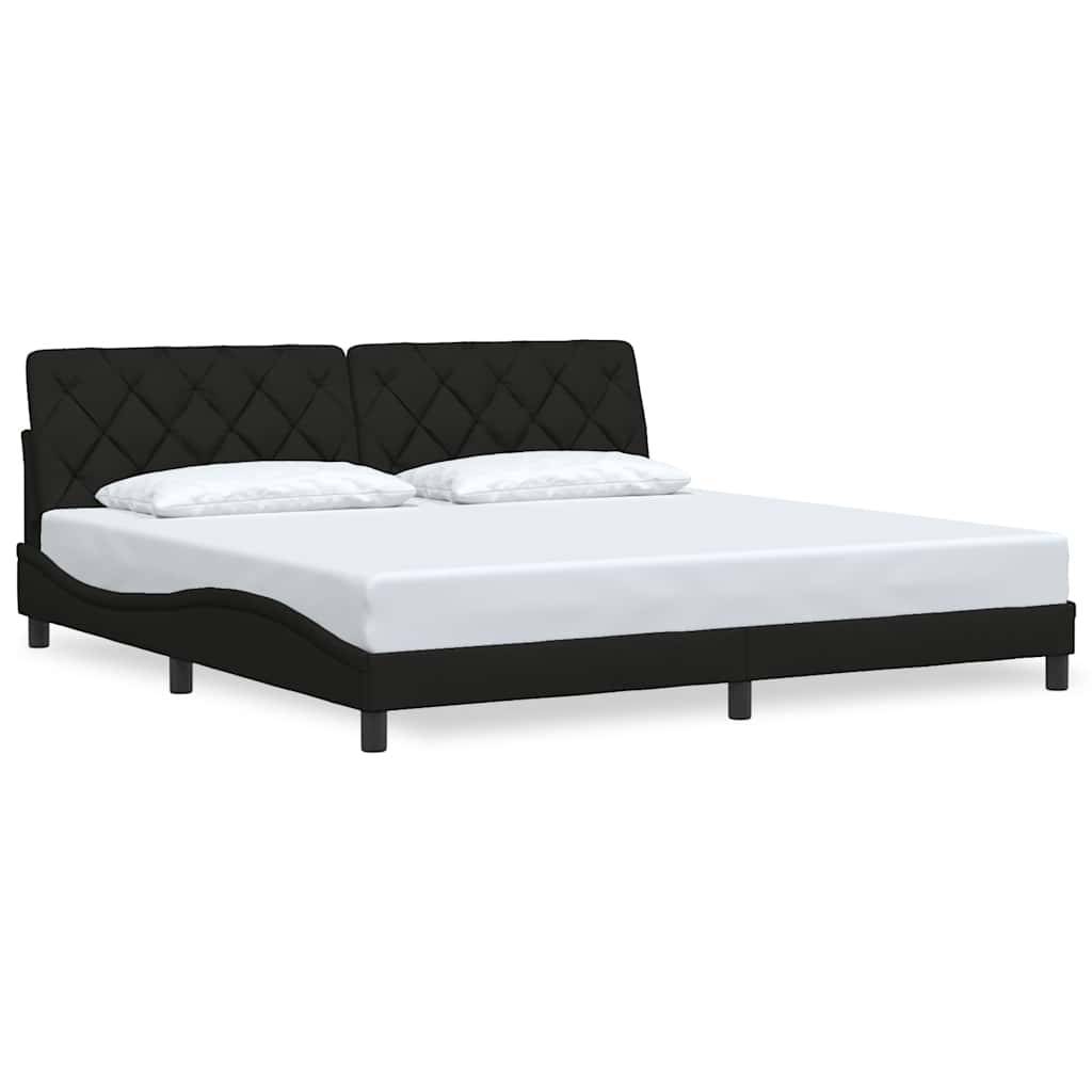vidaXL Bettgestell ohne Matratze Schwarz 200x200 cm Stoff