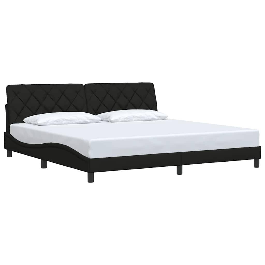 vidaXL Bettgestell ohne Matratze Schwarz 200x200 cm Stoff