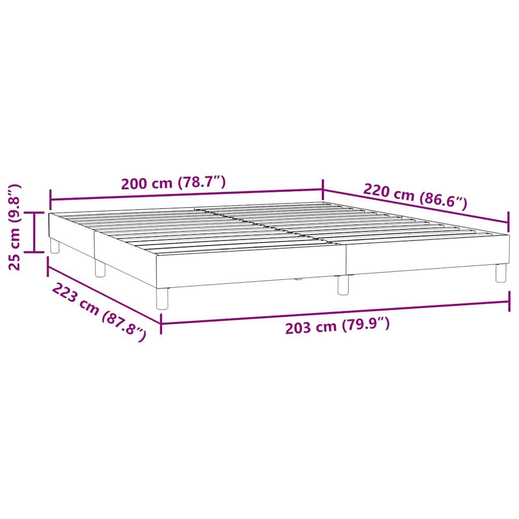 vidaXL Boxspringbett ohne Matratze Dunkelblau 200x220 cm Samt