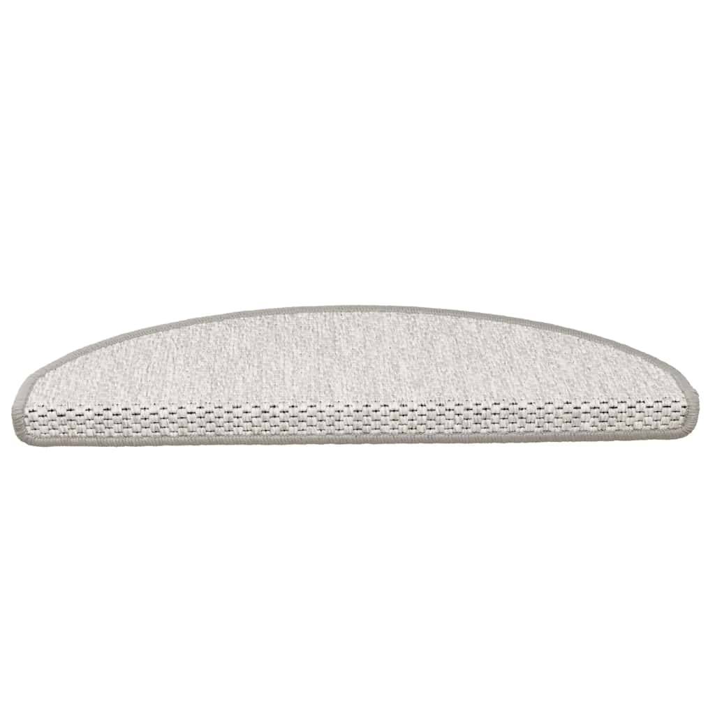 vidaXL Stufenmatten Selbstklebend Sisal-Optik 30Stk. 65x21x4cm Platina