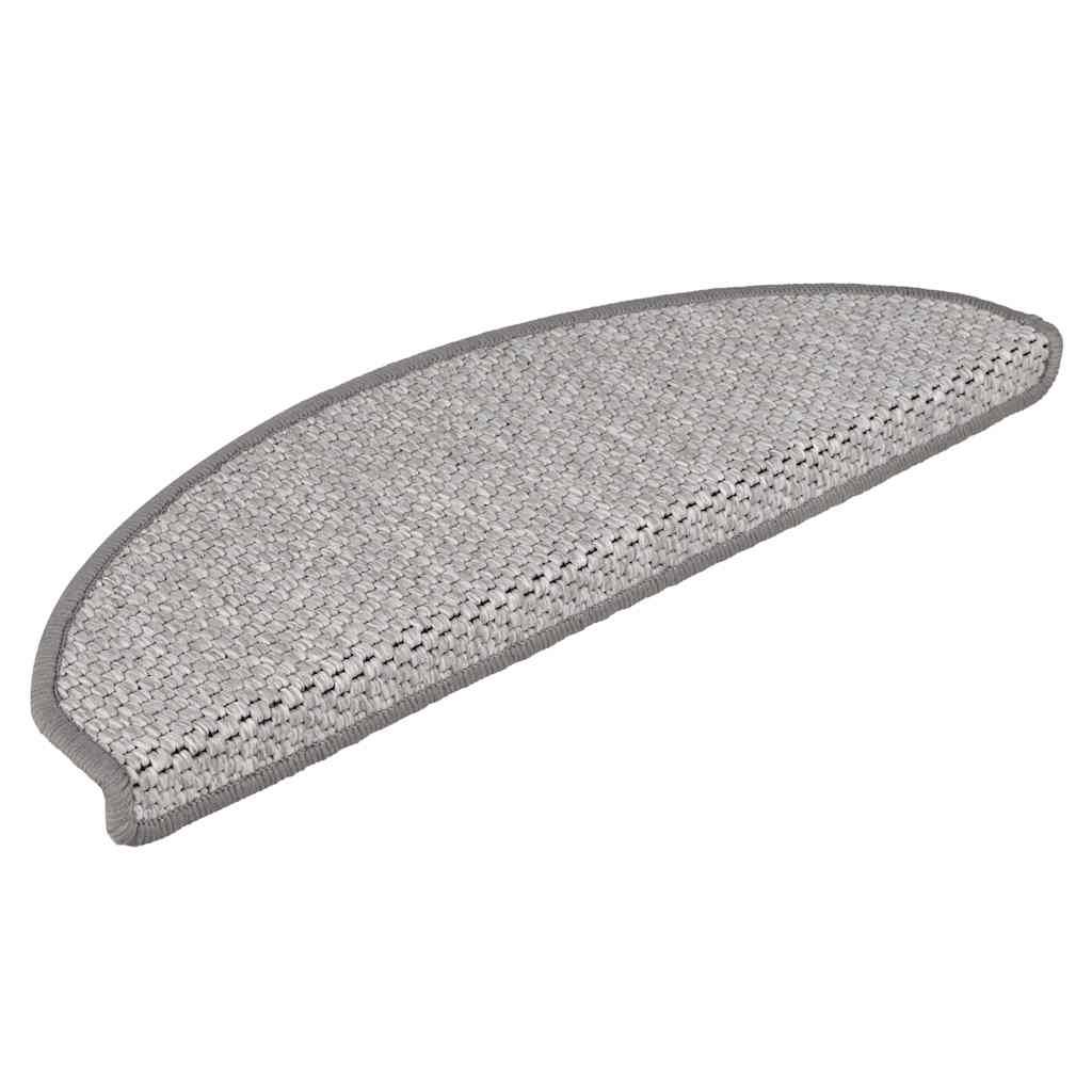 vidaXL Stufenmatten Selbstklebend Sisal-Optik 30Stk. 65x21x4cm Platina