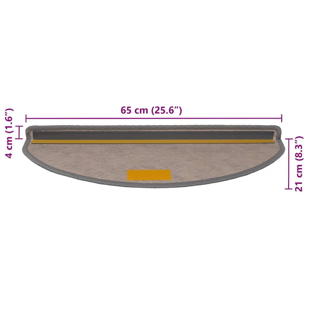 vidaXL Stufenmatten Selbstklebend Sisal-Optik 30Stk. 65x21x4cm Platina
