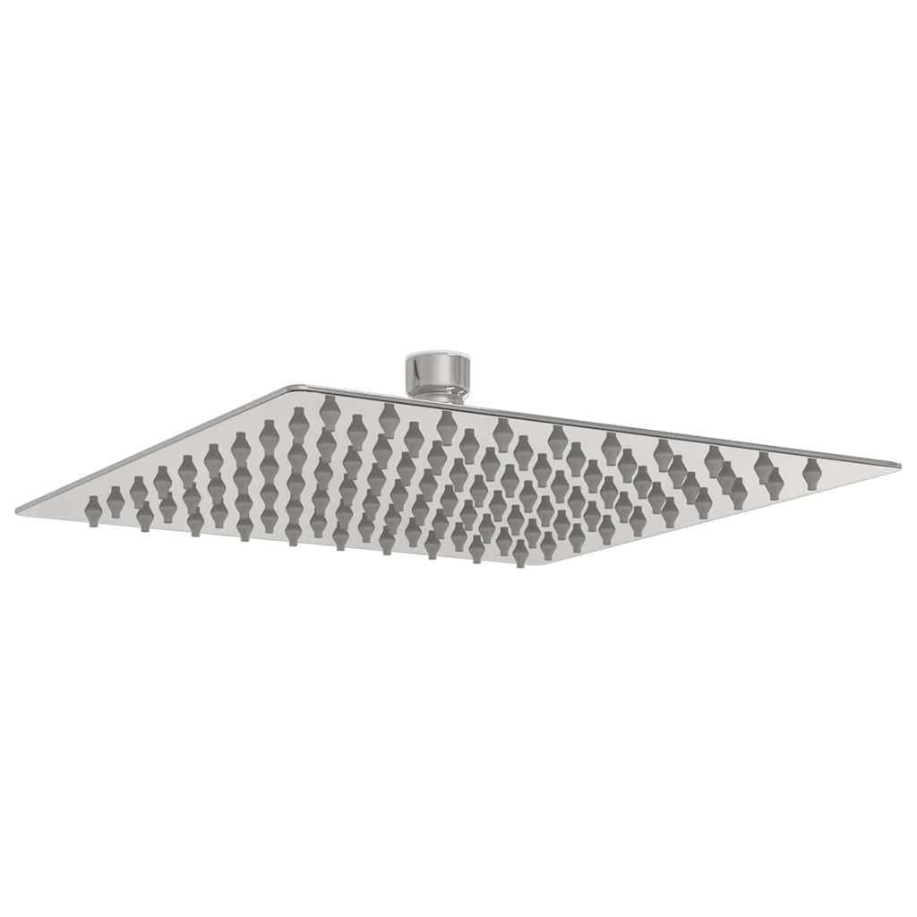 vidaXL Regenbrause Edelstahl 304 20x20 cm Quadrat