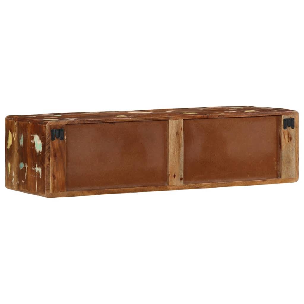 vidaXL TV-Wandschrank 100x32x25 cm Altholz Massivholz