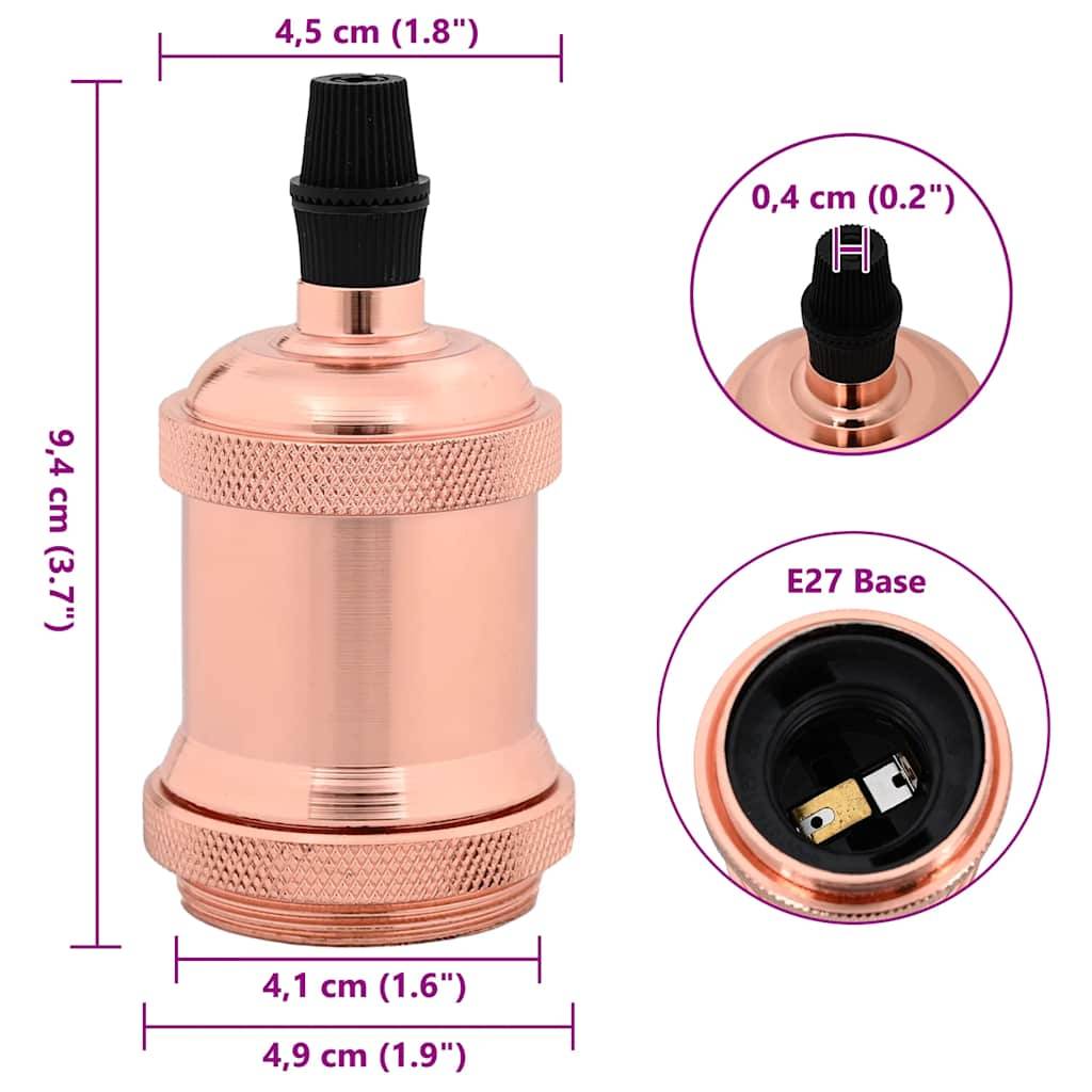 vidaXL Lampenfassungen 2 Stk. Rosegold E27
