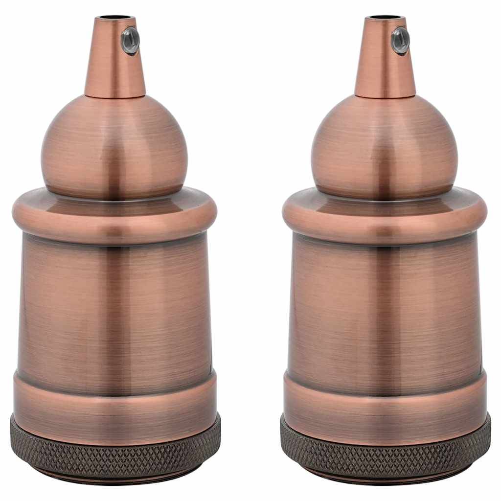 vidaXL Lampenfassungen 2 Stk. Rot-Bronze E27