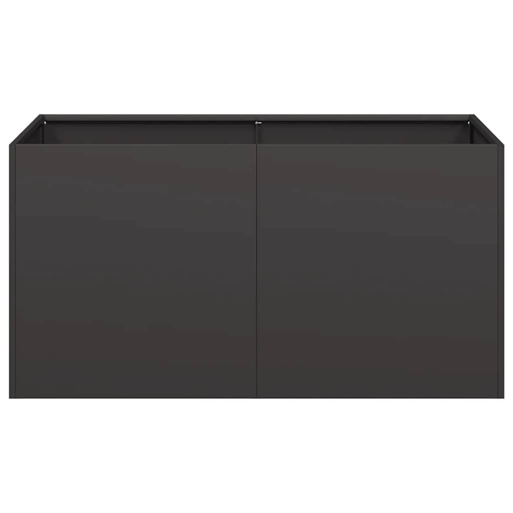 vidaXL Pflanzkübel Schwarz 80x40x40 cm Kaltgewalzter Stahl