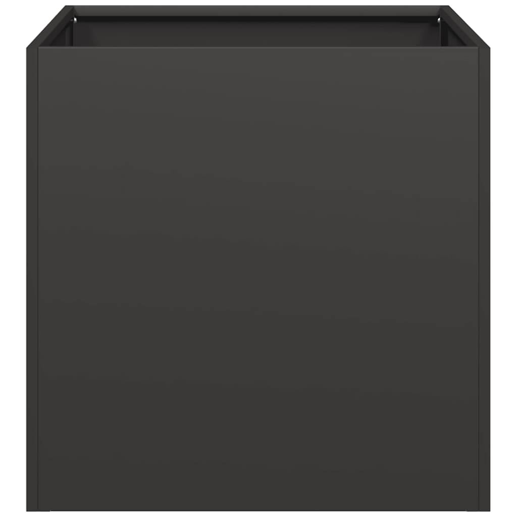 vidaXL Pflanzkübel Schwarz 40x40x40 cm Kaltgewalzter Stahl