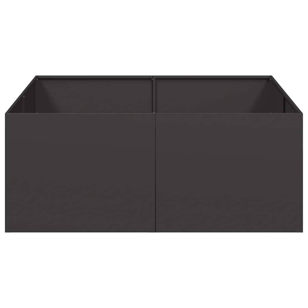 vidaXL Pflanzkübel Schwarz 100x100x40 cm Stahl