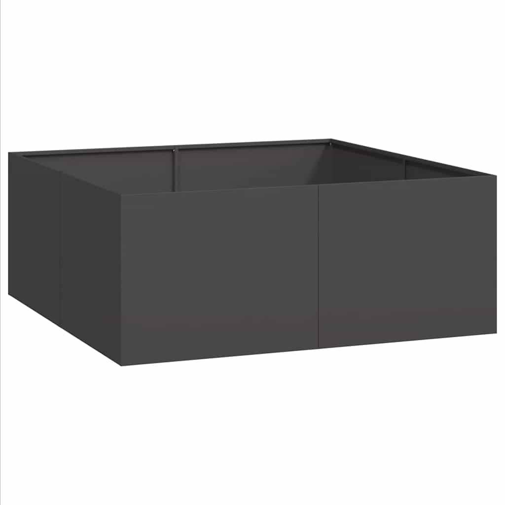 vidaXL Pflanzkübel Schwarz 100x100x40 cm Stahl