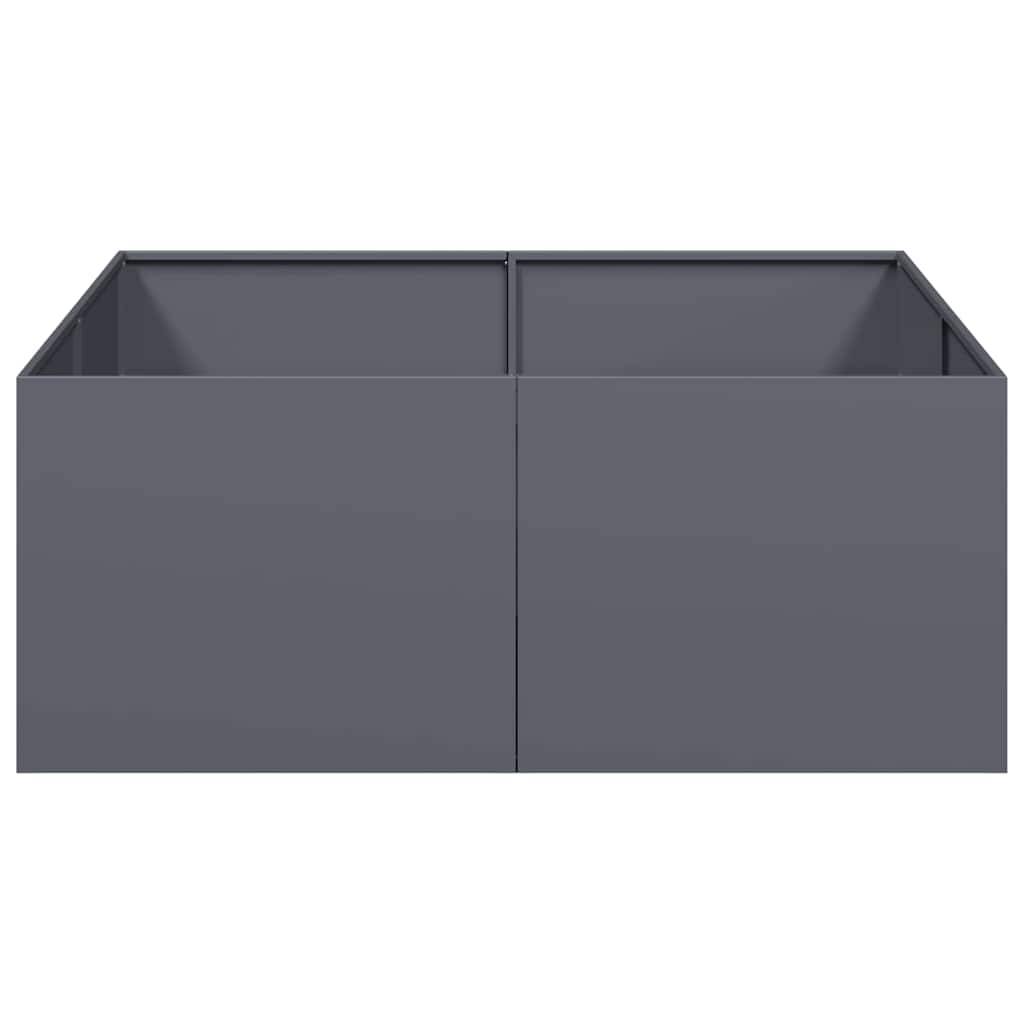vidaXL Pflanzgefäß Anthrazit 100x100x40 cm Stahl