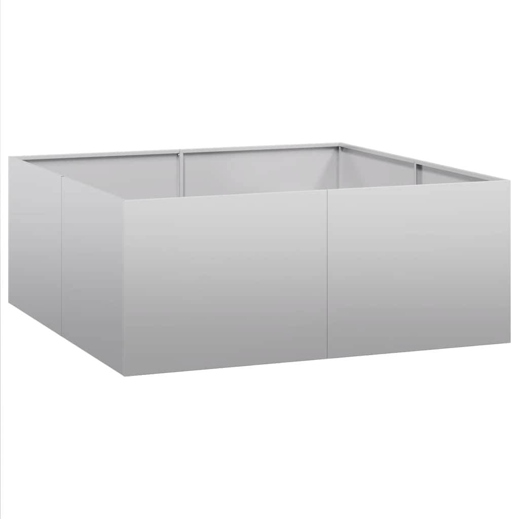 vidaXL Pflanzkübel 100x100x40 cm Verzinkter Stahl