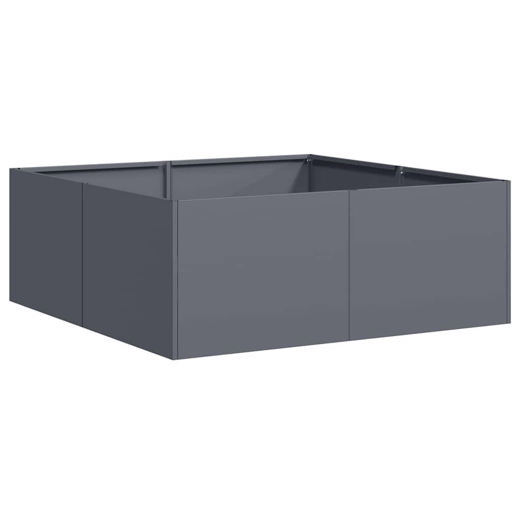 vidaXL Pflanzkübel Anthrazit 80x80x30 cm Stahl
