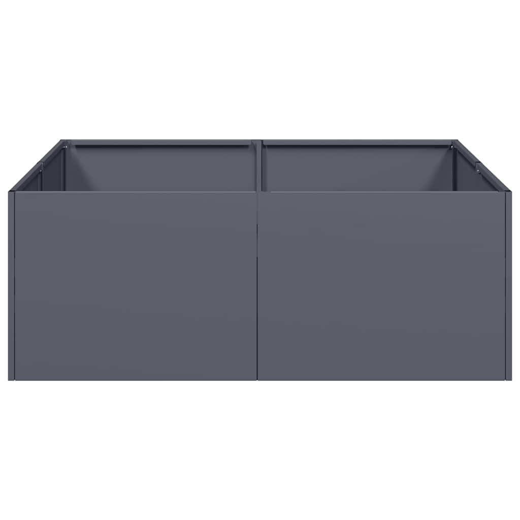 vidaXL Pflanzkübel Anthrazit 80x80x30 cm Stahl