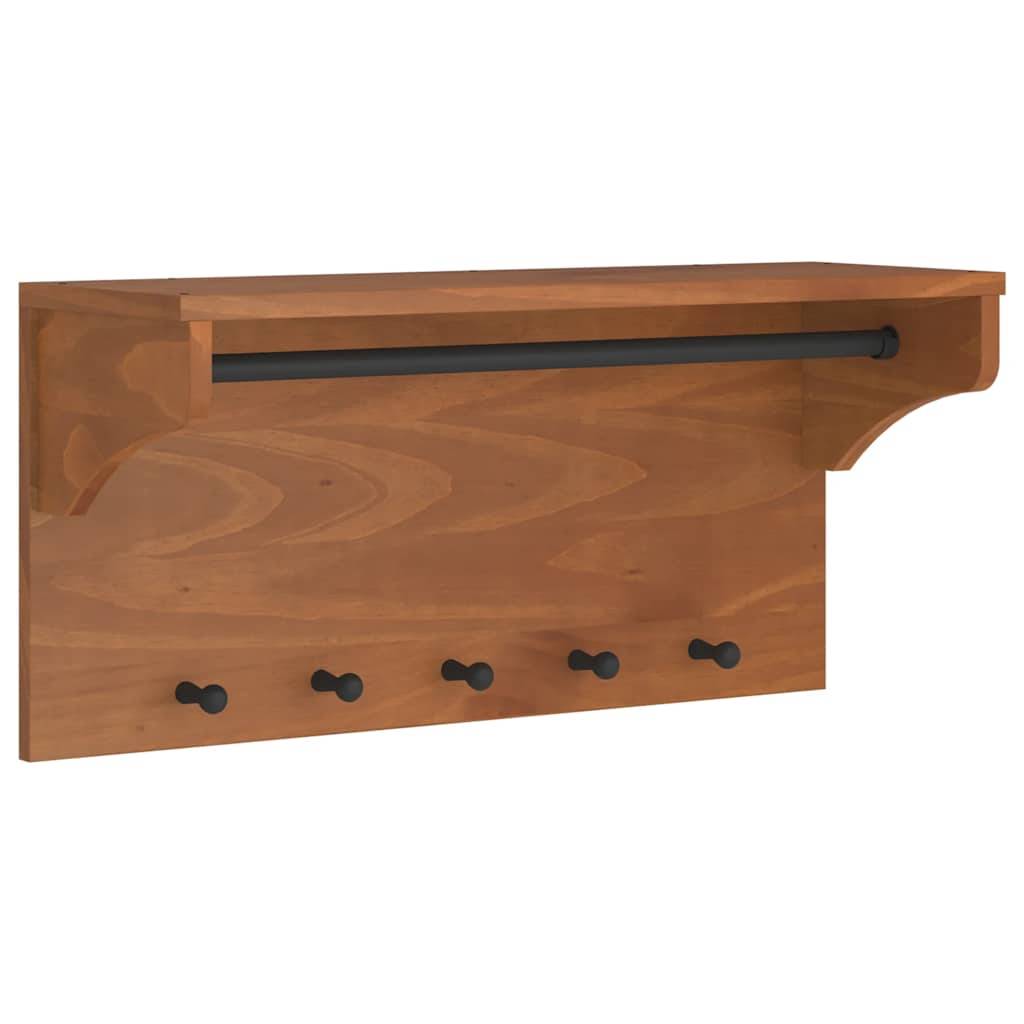 vidaXL Wandgarderobe SANDNES 87x30x42 cm Massivholz Kiefer