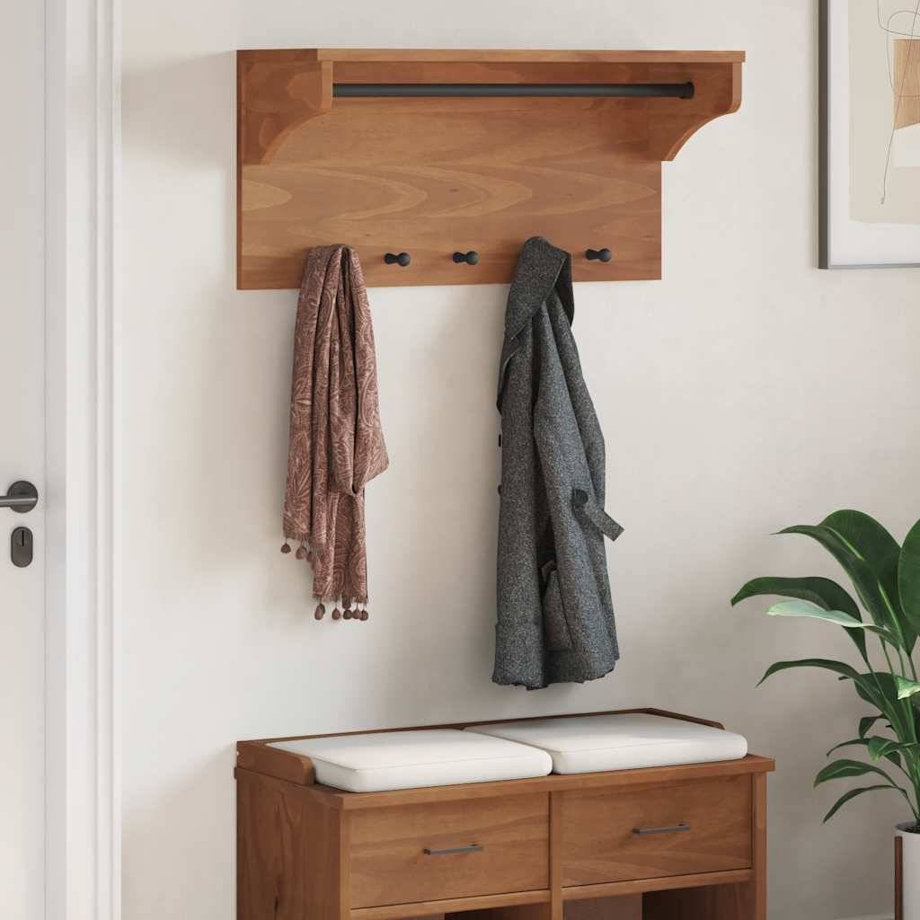 vidaXL Wandgarderobe SANDNES 87x30x42 cm Massivholz Kiefer